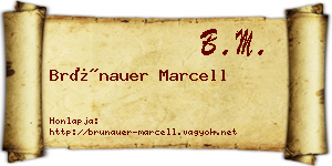 Brünauer Marcell névjegykártya